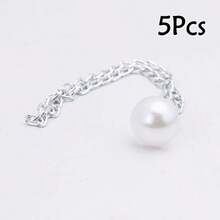 2pcs Heart/Bow Faux Pearl Denim Pant Leg Clips, Used To Prevent Pant Leg Dragging, Non-Slip Shoe Buckle, Pant Length Adjuster, Prevent Pant Leg Dragging On Ground, Suitable For Jeans And Pants - A - View 21