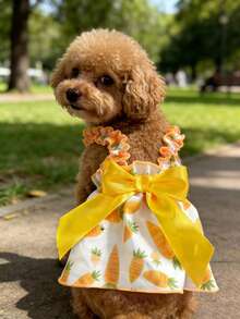 1pc Romantic Ditsy Floral Sleeveless Dress For Small Dogs & Cats, Breathable Lightweight Elegant Princess Style, Suitable For Spring & Summer - Multicolor - View 18