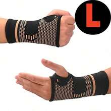 2 Packs Wrist Compression Sleeves, Comfortable And Breathable For Workout, Wrist Support For Women And Men Breathable And Sweat-Absorbing Carpal Tunnel Wrist Brace - Bronze - View 8