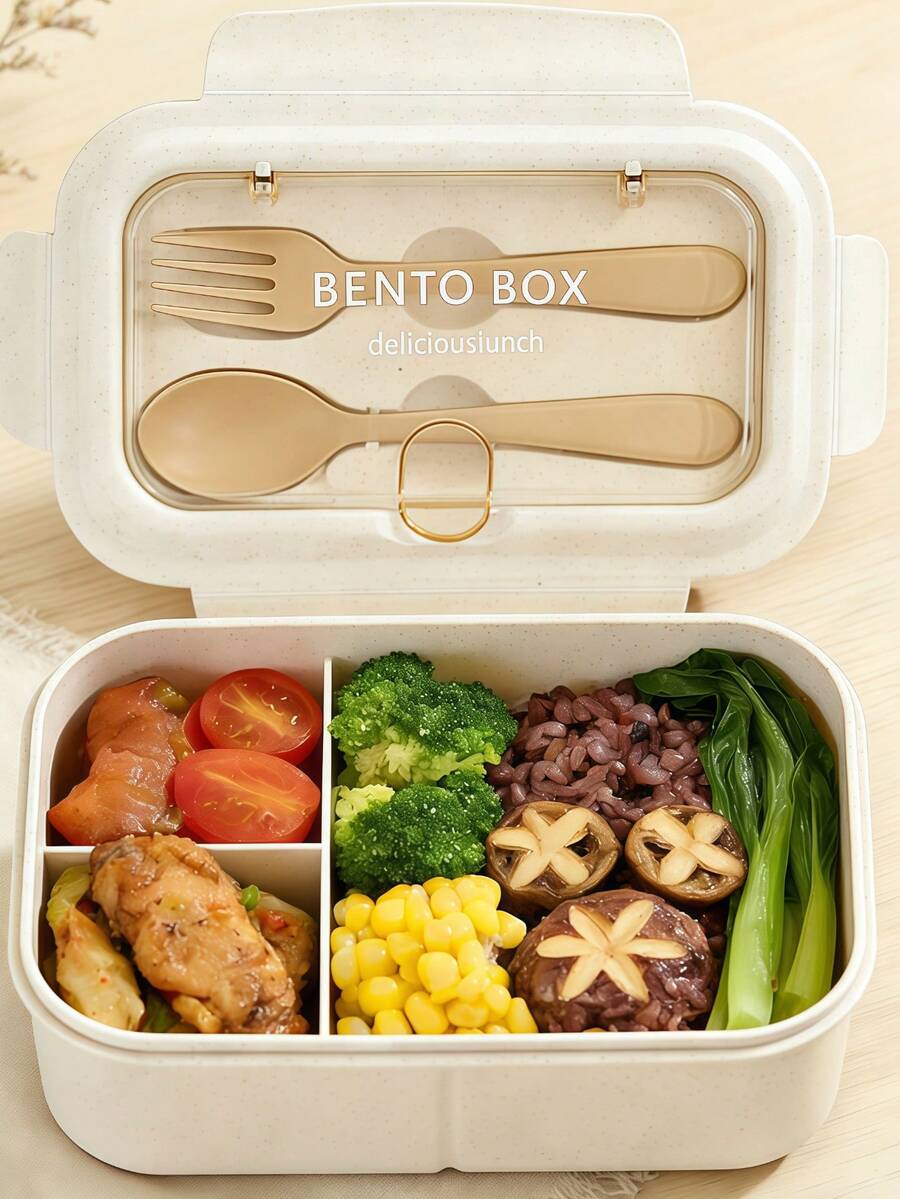 Bộ 3 món: Hộp cơm bento người lớn - Cốc yến mạch - Túi đựng cơm trưa - Mang theo, nhẹ, tiện lợi, kèm thìa và dĩa, bền, chống rò rỉ và chất liệu an toàn thực phẩm.