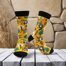 1 đôi tất nam dài đến bắp chân in hình gấu Bắc Cực, tất in hình động vật Bắc Cực, thích hợp để mang hàng ngày. - Nhiều màu - Xem 3