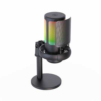 Easypie Selection ME6S Gaming Microphone, USB Computer Recording Microphone, With Blowout Filter Set, RGB Condenser Live Broadcast Microphone