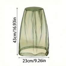 2pcs Extra Large Mosquito Net With Face Mask - Durable Anti-Insect Mesh, Fine Mesh To Prevent Insects, Can Be Used With Hat/Head, Suitable For Fishing And Hunting - Prevent West Nile Virus And Zika Virus - Available In Black And Green - A - View 3