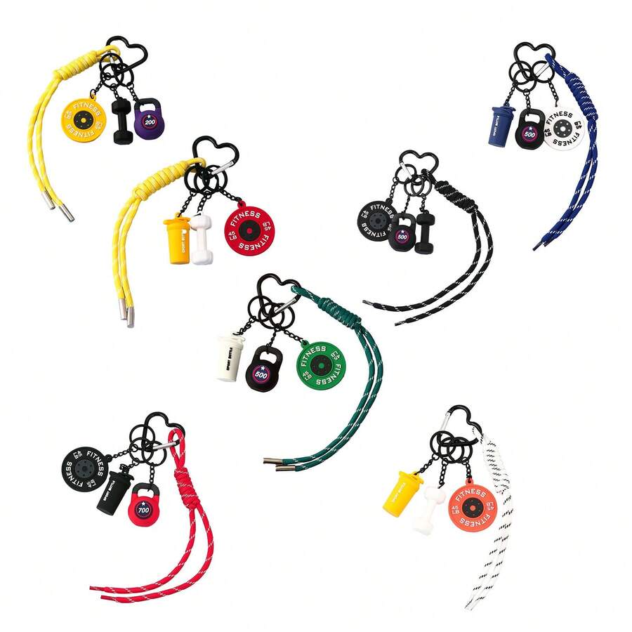 1pc Fitness Keychain For Gym Lovers Premium Gift Sports Enthusiasts Accessories For Workout Bags Water Bottles Heart-Shaped-Shaped Buckle