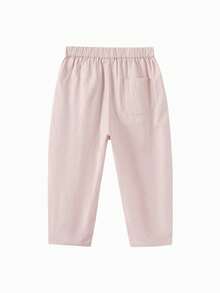 Balabala Young Girl' Summer Loose Fit Balloon Pants Boys Girls Embroidered Cute Bear Relaxed Casual Trousers - White Red - View 2