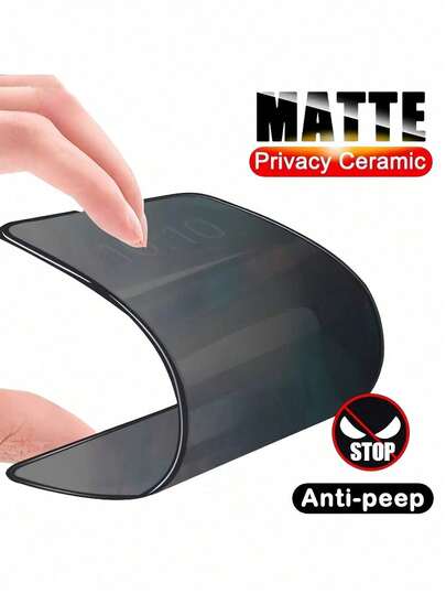2pcs Matte Anti-Spy Soft Ceramic Screen Protector Film For Samsung Galaxy Phones, Bubble-Free, Full Screen Coverage, Scratch & Fingerprint Resistant