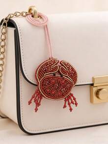 1 mặt dây chuyền hình cua đính cườm thủ công, chất liệu vải không dệt phong cách Bohemian, hình dáng thủ công có thể hơi khác biệt. - Nhiều màu - Xem 8