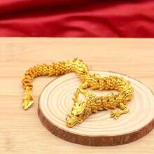2026新款！金色合金中国龙——精美工艺收藏品。东方龙桌面摆件。幸运符，雕像摆件。中国龙摆件，金属艺术品，爱好者必备！史迪奇玩具 旅行玩具 课堂减压玩具 迷你玩具 洗澡玩具 圣诞文具 减压球 - 彩色 - 查看 3