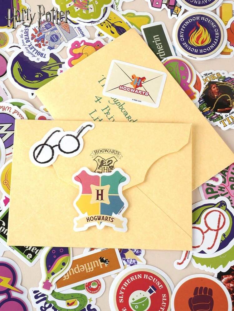 Warner Bros 100PCS Officially Licensed PVC Stickers Featuring Hermione Granger Ron Weasley And House Designs Waterproof Durable Vinyl Decals For Laptop Water Bottle Phone Luggage Skateboard Decoration Gift For Friends Fans Collectors - Stickers - View 8