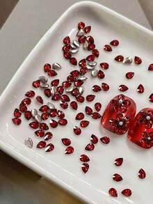 Rhinestone Nail Art Decorations, Luxury Sparkling Teardrop Shape, Handmade Zirconia, Nail Accessories, Rhinestone Decoration Kit Nails Nail Charms - Multicolor - View 15