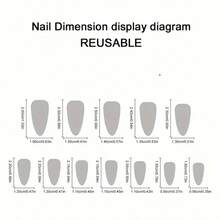 24PCS Pure Desire Style Sheer Nude Gradient Hand-Painted Pink Cherry Blossom Flowers With White Edge Luxury Press-On Nails Removable Nail Art - White - View 5