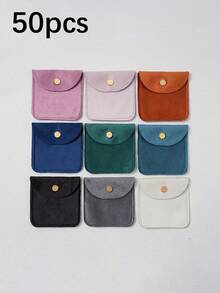 1/10/50个装 天鹅绒礼品袋，珠宝包装袋，珠宝礼品袋，婚礼生日派对糖果袋，耳环手链项链收纳袋，派对节日礼品包装袋 - I7 - 查看 5