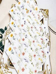 20pcs 6.5-Inch Disposable Printed Napkins, Suitable For Picnics, Weddings, Bridal Showers, 1st Birthday Parties And Other Occasions - Multicolor - View 5