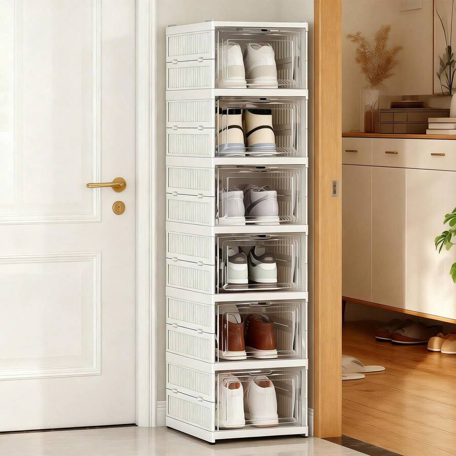 Boîte de rangement pour chaussures - Blanc - Voir 1
