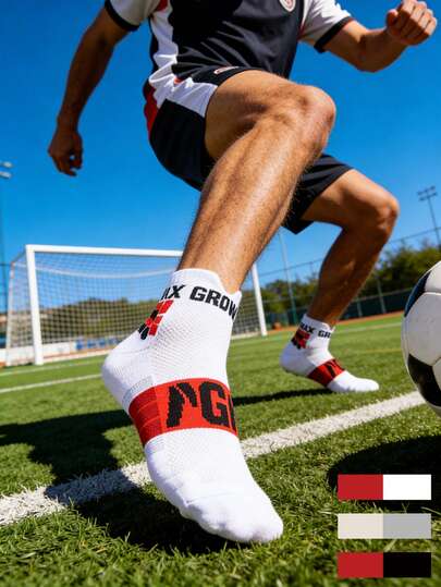 1 Pair/3 Pairs Men's Daily Exercise Ankle Socks Mesh Design Breathable Absorb Sweat Soft Light Comfortable Fit Bottom Thickening Cushioning Shock Absorption Suitable For Running Fitness Ball Sports Outdoor Hiking