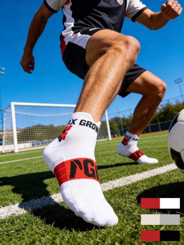 1 คู่/3 คู่ ถุงเท้าข้อเท้าสำหรับออกกำลังกายประจำวันของผู้ชาย ดีไซน์ตาข่าย ระบายอากาศได้ดี ดูดซับเหงื่อ นุ่ม เบา สวมใส่สบาย เสริมความหนาที่พื้นรองเท้า ลดแรงกระแทก เหมาะสำหรับการวิ่ง ฟิตเนส กีฬาบอล เดินป่ากลางแจ้ง