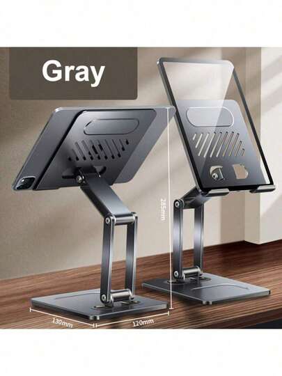 Soporte giratorio dorado para tableta - Soporte ajustable y plegable universal para iPad/, teléfonos y tabletas (uso de escritorio)