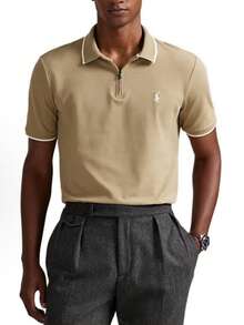 Polo Ralph Lauren Men's Classic Stretch Mesh Short Sleeve Polo With Embroidered Logo - 杏色 - 查看 2