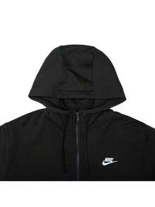 Áo khoác nam Nike mùa xuân, hàng mới về, kiểu dáng thể thao năng động, đơn giản, cơ bản, lót lông cừu, ấm áp, có mũ trùm đầu BV2646-010 - màu đen - Xem 3