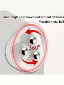 4pcs 360° Swivel Self-Adhesive Universal Wheels, Stainless Steel Bearings, Quiet And Durable, Thick Base, Suitable For Furniture, Cabinets And Storage Boxes, White And Black Available - Multicolor - View 4