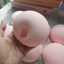 Soft & Sticky Strawberry Squishy Stress Relief Squeeze Toy, Slow Rebound - Pink - View 11