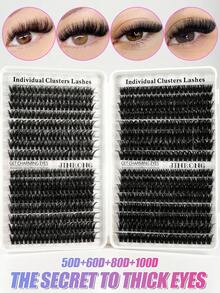 Bộ mi giả dạng chùm 640/624/60 sợi, sổ mi cá nhân, mi giả dung lượng lớn, bộ mi giả nhiều độ dài 9-16mm, bộ dụng cụ nối mi tự làm tại nhà cho người mới bắt đầu, chùm mi giả, mi giả cá nhân, phù hợp cho đi lại hàng ngày, hẹn hò, lễ hội âm nhạc, giúp mắt trông to hơn. - D - Xem 6