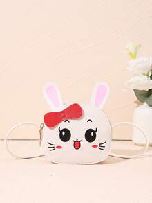 1pc Girls' Mini Cute Sweet Crossbody Bag, Girls' Cute Rabbit & Cherry Print Casual Small Bag, Girls' Small Coin Purse, Change Purse, Snack Bag, Travel Daily Use Crossbody Bag Handbag - Multicolor 1 - View 9