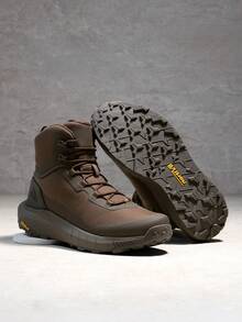 Men's Tactical Hiking Boots Lightweight, Cushioned Sole For All-Day Comfort, Side Zipper For Easy On/Off, Motorcycle Combat-Style, Military-Inspired, 8-Inch Boots With Arch Support – Terrascope - Chocolate Brown - View 2