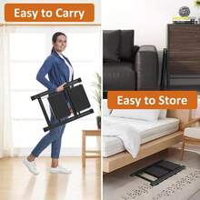 Portable 3 Step Ladder Lightweight Folding Step Stool Anti Slip Tread Black - 3 Step - View 3