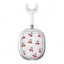 1pc Butterfly & Cherry Blossom Printed Transparent Soft TPU Protective Case Compatible With Apple Max Headphones - Multicolor - View 8