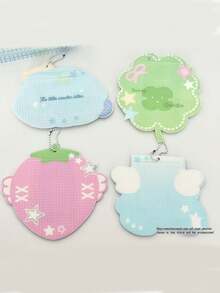 1pc 2D Original Large 3-Inch Card Holder, Suitable For Storing Small ID Cards And Instant Photos, Creative Design Includes Cat, Back To School - Multicolor - View 7