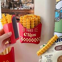 Chip-Shaped Sealing Clips, 12 Pcs, For Sealing Snacks, Food Clips, Condiment Sealing Strips For Plastic Bags MKOP - Yellow - View 2