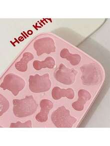 SANRIO Silicone Ice Cube Tray With Lid - Cute Cartoon Shape, Perfect Molding, Suitable For Home Ice Making - Multicolor - View 10