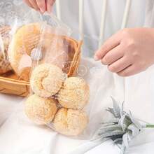 50/100pcs Reusable Clear Plastic Bread Bags - Food- Storage For Fresh Bread, Sandwiches, Donuts & More - Ideal For Freezer & Kitchen Organization, Bread Preservation | Secure Closure Bag | Plastic - Multicolor - View 2