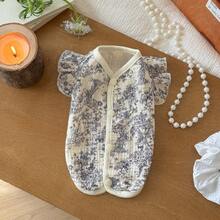 透气纱布宠物服装，小型犬猫修身休闲装，春夏款 - 水鴨藍 - 查看 1