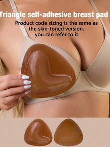 2pcs Reusable Double-Sided Adhesive Bra Pads - Sticky Padded Bra Cups For Dresses, Bikinis - Adhesive Bra Inserts, Sticky Push Up Bra Pads, Bra Inserts - Multicolor - View 3