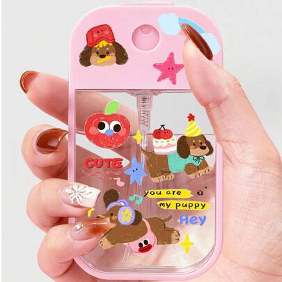 Bouteille de vaporisateur transparente en PET avec motif mignon de teckel, atomiseur de parfum, bouteille de décantation pour démaquillant, bouteille de brumisateur hydratant, convient pour le dissolvant à ongles, le tonique et le démaquillant, réutilisable, accessoire de voyage essentiel, cadeau parfait pour les vacances, les cadeaux de nouvel an pour les enseignants, les amis, les amoureux, bouteille de vaporisateur de voyage, bouteille de recharge de parfum, articles de voyage essentiels, nécessité de la vie en dortoir, applicable pour le salon, la chambre, la salle de bain, les accessoires de voyage, le mariage, la nécessité de voyage à la plage d'été