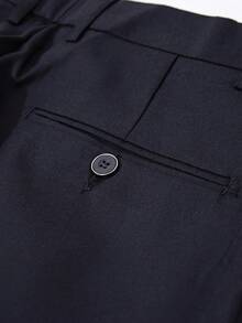 Sophisticated Men's Two-Piece Suit Set, Including A Blazer And Trousers. Stylish And Casual, Suitable For Formal Occasions And Weddings. - Black - View 9