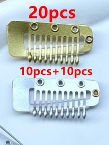 50PCS/20PCS/15PCS/10PCS/6PCS Hot Selling Clips Hat Veil Scarf Fixing Clips Wig Hairpiece Elastic BB Clips - Silver - View 10