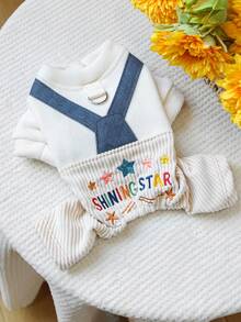 PETCIRCLE 1pc Pet Clothes, Dog Apparel 4-Leg Bib Pants, Cute Dog Clothes - Star Bib Pants - Multicolor - View 5