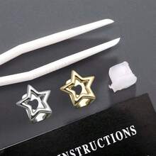 THATBOY 1pc/2pcs/4pcs/Set Star Shaped Teeth Grills, Suitable For Girls, Halloween Vampire Teeth Decor, Body Jewelry, Unisex Party Wear, Party Favor, Super Shiny - Multicolor - View 12