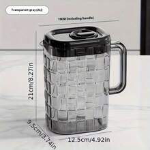 一套2升高品质冷水壶，家用/办公/户外适用，2升大容量冷水杯，耐热塑料冷萃壶，饮水机壶套装，简约时尚，厨房餐饮饮具，简约时尚冰块纹理 - 彩色 - 查看 7