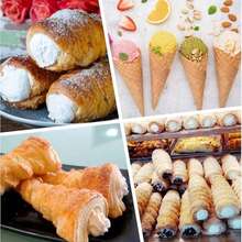 Khuôn làm bánh Cannoli thẳng và nghiêng kiểu Đan Mạch (10 cái/20 cái/30 cái), bằng thép không gỉ chống dính, dùng để làm vỏ bánh ngọt Đan Mạch và bánh cuộn kem. - Xem 4