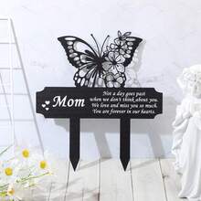 Nouveau piquet commémoratif en acrylique, décoration de jardin de cimetière, plaque hommage pour site de tombe, décoration de jardin - A - Voir 4