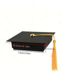 1x Paper Graduation Gift Box – Mortarboard-Themed Decorative Gift Container – Office Gift Packaging – Sturdy Hard Box For Graduation Gifts & Party Favors – Rigid Jewelry Gift Packaging Box – Graduation Party Supplies – Graduation Party Favor Box – Graduation Gift - Multicolor - View 3
