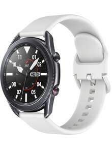 20mm 22mm 硅胶表带，兼容三星 Galaxy Watch 42mm 46mm Active 2 Gear S2 S3 Honor BIP 华为 Watch GT 2 手环腕带 - 白色 - 查看 2