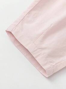 Balabala Young Girl' Summer Loose Fit Balloon Pants Boys Girls Embroidered Cute Bear Relaxed Casual Trousers - White Red - View 6