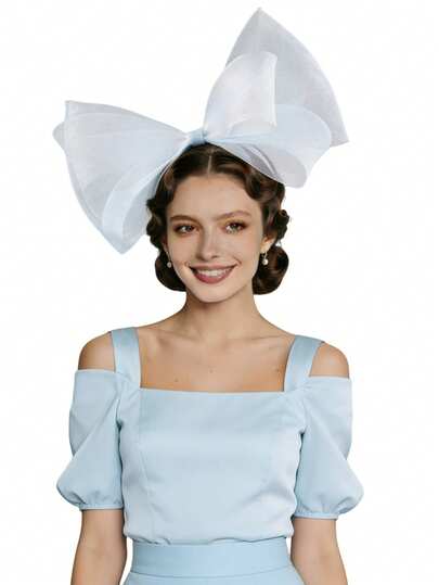 1pc Large Flower Fascinators For Women Tea Party Fancy Flower Hats Headwears For Girls And Women