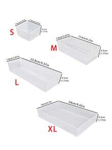 1/4/8 Stück Kunststoff Schubladenaufbewahrungsboxen Set, Schubladenorganizer für Schreibtisch und Kosmetik, modische Fächerorganizer für Kosmetik, Bürobedarf, Geschenk für den Sommer, passend für Schubladen von Schminktisch und Badezimmer - Verschiedenfarbig - Übersicht 9