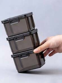 1个耐用PP材质大容量方形硬币和现金收纳盒 | 防尘储物盒 - 查看 3